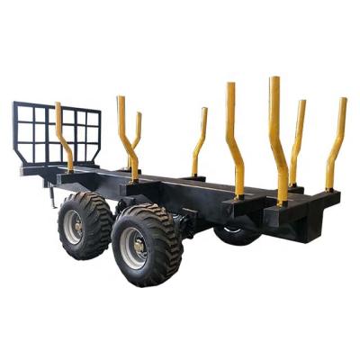 China New durable CE state log made in china tractor mountde 420cm farm trailer with loader timber grab for sale