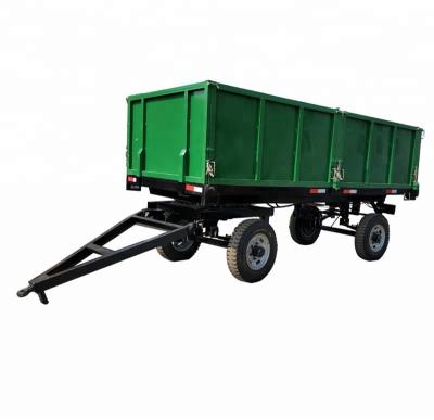 China Durable Tractor Trailed Two Axle Tipping Trailer 6 Ton Capacity for sale