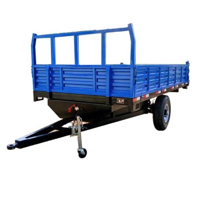 China Agricultura Tractor New Product Easy Single Axle Operation Hydraulic Brake 4 Ton Dump Trailer for sale