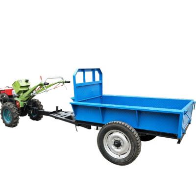 China New Customized Durable Walking Tractor Support Trailer 1 Ton Farm Trailer for sale