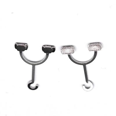 China Orthodontic instruments Orthodontics accessories bondable Y type dental crimpable hook clamp Pack 10pcs each pack Long and short for sale