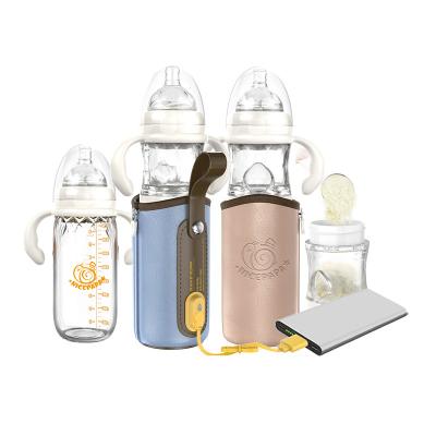 China silica gel baby bottle sets ppsu bottle portable usb baby bottle warmer travel set for sale