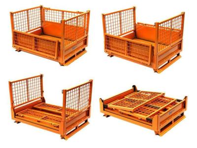 China Logistics transport metal pallet box/transport cage/pallet mesh box for sale