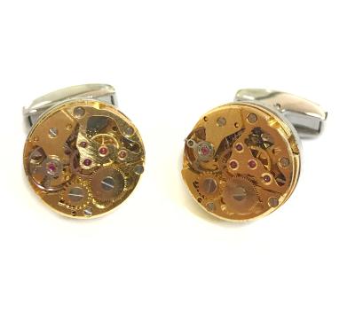 China Hot Sale BRASS Popular Wholesale Watch Movement French Shirt Suit Cufflinks For Men for sale