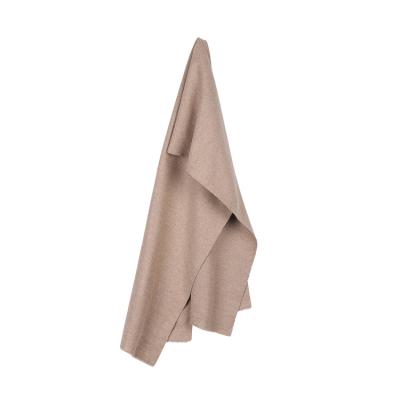 China Simple Woven Wind Proof Style Cashmere Blended Wool Polyester Melton Beige Wool Fabric For College Jacket for sale