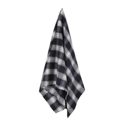 China Soft Wind Proof Blue and White Plaid Dyed Check Fabric Wool Polyester Twill Fabric for Women Dresses for sale