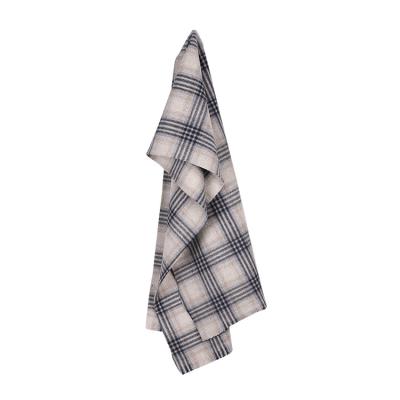 China Professional Manufacture 50% Wool Plaid Fabric Beige Double Faced Woolen Fabric For Coat Twill for sale