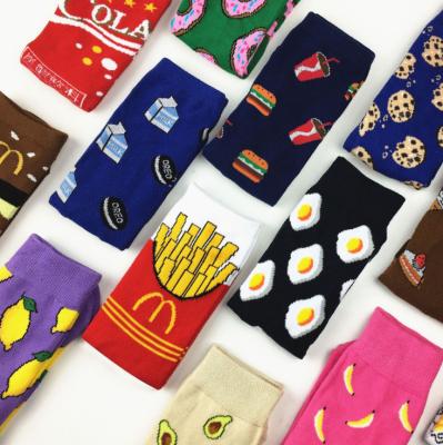 China Sustainable Wholesale Fashion Cartoon Socks Custom Design Happy Cotton Socks For Woman for sale