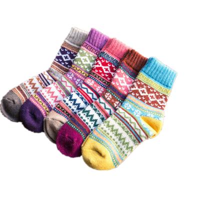 China Sporty winter thick yarn needle socks fashion wool socks vintage merino wool increasing socks for women for sale