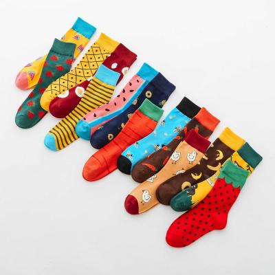 China OEM Custom Fruit Socks Women Crew Socks Antibacterial Funny Happy Unisex Summer Socks for Kids Woman for sale