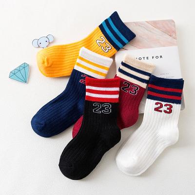 China Antibacterial Happy Custom Kids Socks Kids Socks Pack Boys Girls Cotton Baby Tube Summer Soft Socks For Kids for sale