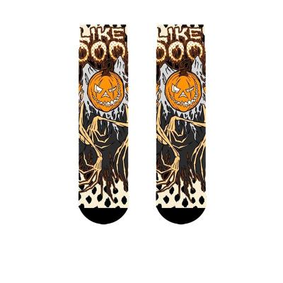 China Cheap Custom Sporty OEM Dye Sublimation Sock Printing Men Sublimated Printing Socks Halloween 3d Day Socks for sale