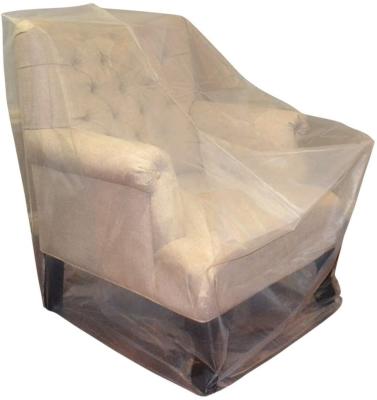 China Moving Wrapping Plastic PE Fabric Sofa Cover For Storage And Dust Proof Couch Cover One Seat Lounge for sale