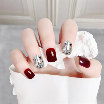 China Woman Dresser 3d Handmade Diamond Luxury Gel Nails Private Label Press On Nails for sale