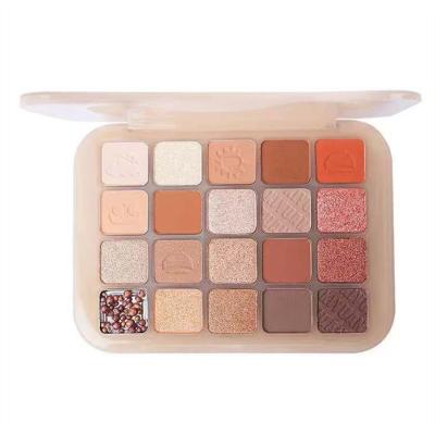 China Newest Waterproof Pearly Matte Color Eyeshadow Palette 20 Private Label Custom Eyeshadow Palette for sale