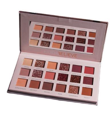 China Waterproof Eyeshadow Palette Private Label Dye Summer Color Palette High 18 Colors Cardboard Eyeshadow Palette for sale