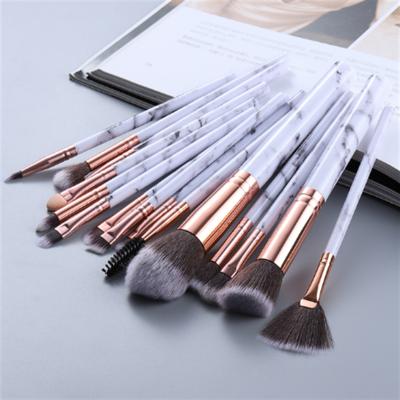 China Angular Blush Marble Makeup Brushes Cosmetic Make Up Brush Private Label Wholesale Makeup Brush Set for sale