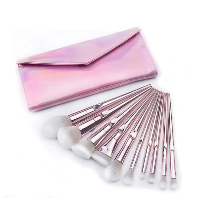 China Angular Blush New Makeup Brush Set Hand 10pcs Fingerprint Fingerprint Makeup Brush Light Pink Makeup Brush Set for sale