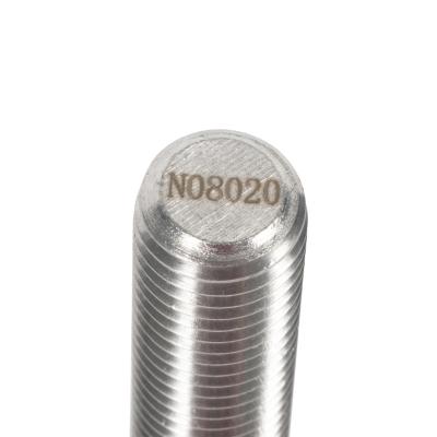 China Heavy Industry Stud Bolt DIN933 2.4660 N08020 Alloy20 Threaded Rod With Nut And Gasket for sale