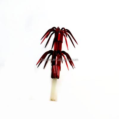 China Fishing Colorful Wooden Shrimp Umbrella Lantern Hook Build Red Blue Gold Black Hook for sale