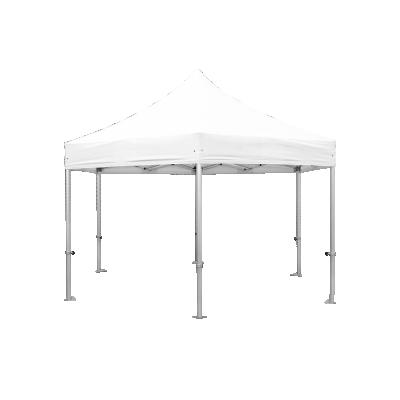 China Advertising Display Frames Strong Aluminum Hexagon Marquee White Pop Tent For Wedding Party Catering With Sidewalls for sale