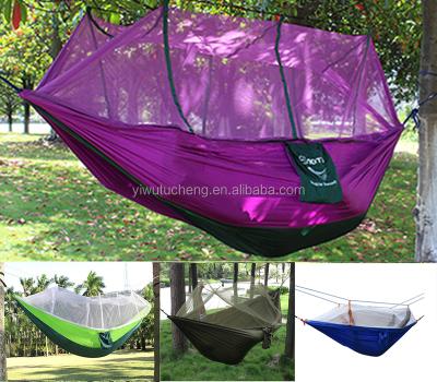 China Parachute Fabric Traditional Outdoor Portable High Strength Camping Swing Hanging Sleep Bed With Mosquito Net for sale