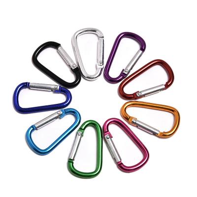 China 4mm Carabiner D-Ring Clip Hook Outboard Climbing Key Chain 5# Mounting Carabiner Size 4.7*2.5cm for sale