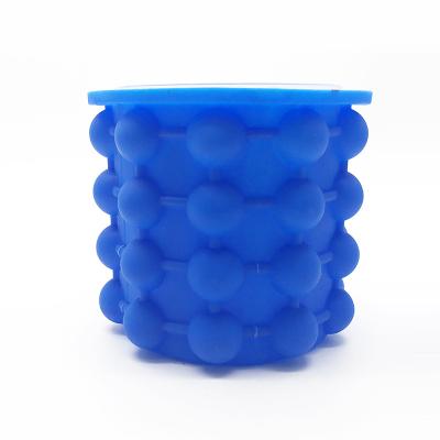 China Stocked Blue Silicone Ice Bucket TV Products Silicone Ice Bucket Ice Maker for sale