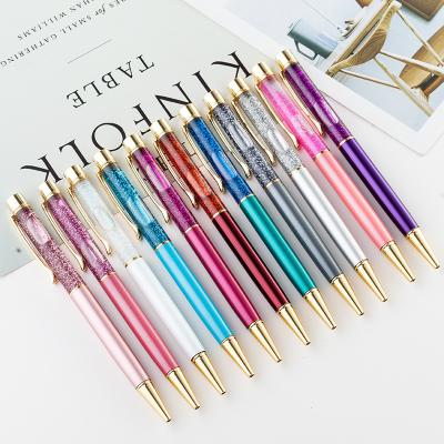 China Promotional Multicolor Pen Custom LOGE Metal Hourglass Pen Creative Advertising Promotion Gift Hourglass Pin Pen for sale