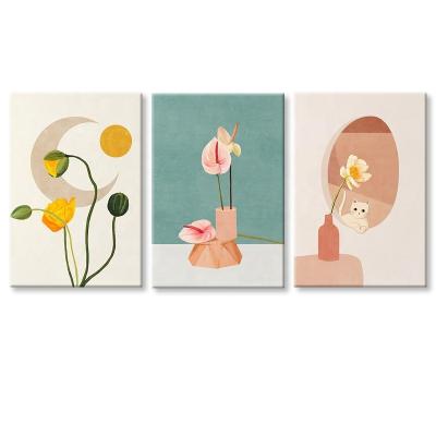 China Modern Minimalism Flower and Plants Printing Canvas Wall Art Print Painting Nordic Wall Decor Picture for sale