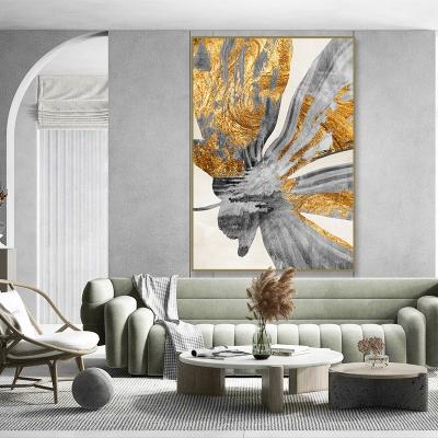 China Wholesale New Classic/Postmodern Abstract Gold Foil Decoration Pictures Subtract Wall Art For Home Wall Art Hotel Office Painting Set for sale