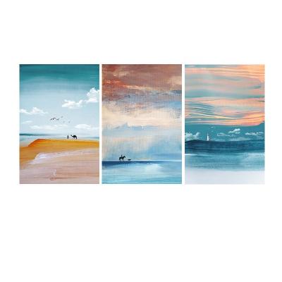 China Subtract 3 Pieces Subtract Abstract Desert Decorative Landscape Painting Wall Landscape Canvas Art For Hotel Wall Home Decoration for sale