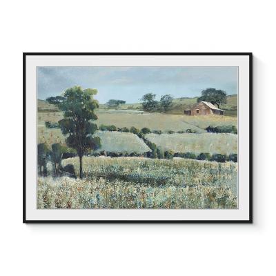 China New Classic/Postmodern Wall Art Home Decor View of Illustration Green Fields Landscape Picture Print Paintings on Paper or Canvas for Hotel Guest Room for sale