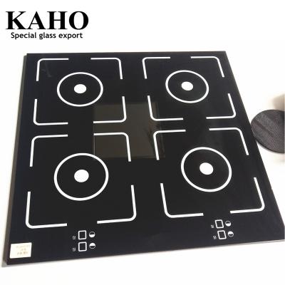 China 8mm Thickness Modern Safety Digit Printing Gas Stove Ceramic Glass Tempered Tempered Glass For Gas Stove for sale