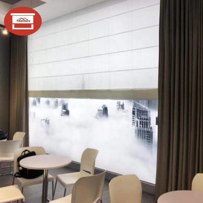 China European Style Flame Retardant Sail Blinds Window Decoration Soft Transparent Roman Shades for sale