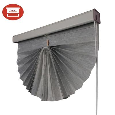 China Modern Home Decor Polyester Propeller Shaped Roman Blinds Flame Retardant Fabric for sale