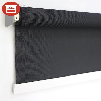 China Ready-made slat roller blind curtain with tubular motor or solar battery motor for sale