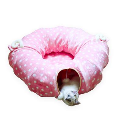 China 2021 Viable Hot Selling Cat Tunnel Round Cute Pet Cat Play Tunnel One WayHot Selling Viable Products for sale