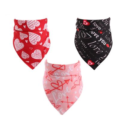 China Christmas Dog Bandana RF Dog Bandana And Triangle Stocked Birthday Party Hat Cat And Dog Scarf Love for sale