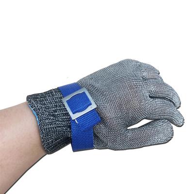 China Comfortable Metal Mesh Butcher Wire Anti-Cut Work Safety For Cutting Food Stainless Steel Gloves for sale