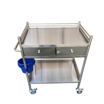 China Storage Doctors Use Medical Wheelbarrows Dressing Change Trolley Stainless Steel Trolley Medical Trolley for sale