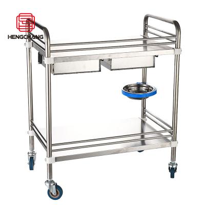 China Modern Stainless Steel Hospital Furniture Emergency Instrument Trolley Device Medical Trolley for sale