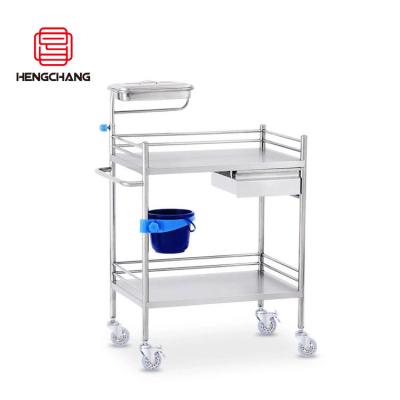 China Customizable Medical Storage Cart Stainless Steel Trolley Medical Lab Storage Trolley for sale