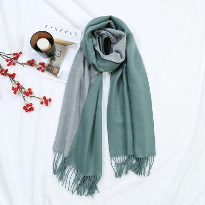 China 2021 winter simple cute warm elegant oversized solid scarves simple scarf women's wholesale accessories candy color for sale