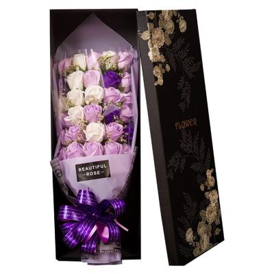 China Valentine's Day Hand Made Wholesale Foam Rose Soap Artificial Flower With Box for sale