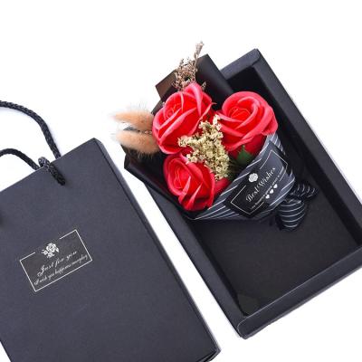 China Mother's Day Handmade Foam Christmas Valentine's Fashion Soap Flower Artificial Gift Box for sale