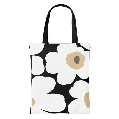 China 2021 Vintage Fashion Canvas Simple Cute Oversize Korean Flower Printing Female Bag Tote Bag Large Women Bag Casual for sale