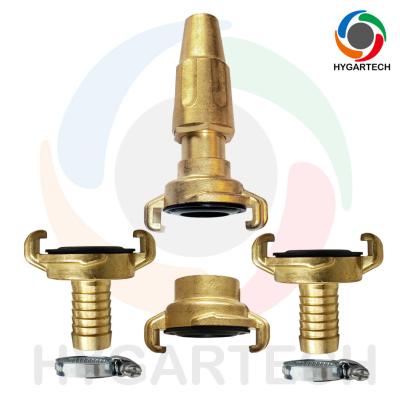 China NBR Brass Hose Fittings Claw Lock Quick Connect Coupling & Spray Nozzle Set for sale