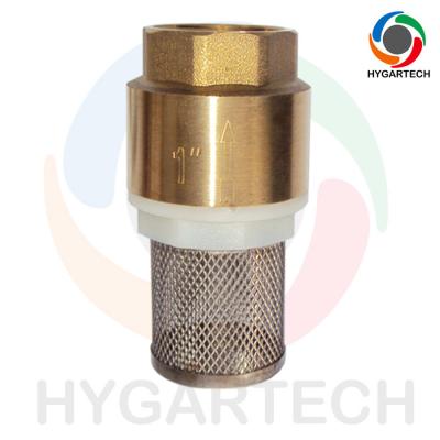 China Brass Pump Suction Check Valve With Stainless Steel Strainer Te koop