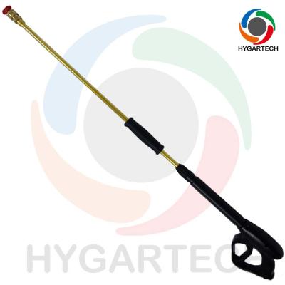 中国 Brass High Pressure Washing Gun With Extra Long Extension Tube For Road Cleaning Bus Washer Regular 販売のため